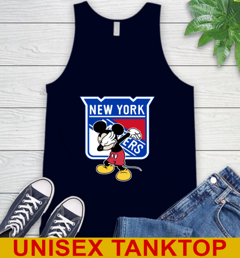 New York Rangers NHL Hockey Dabbing Mickey Disney Sports Tank Top 3