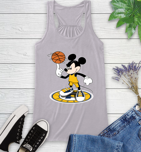 NBA Basketball Indiana Pacers Cheerful Mickey Disney Shirt Racerback Tank 5