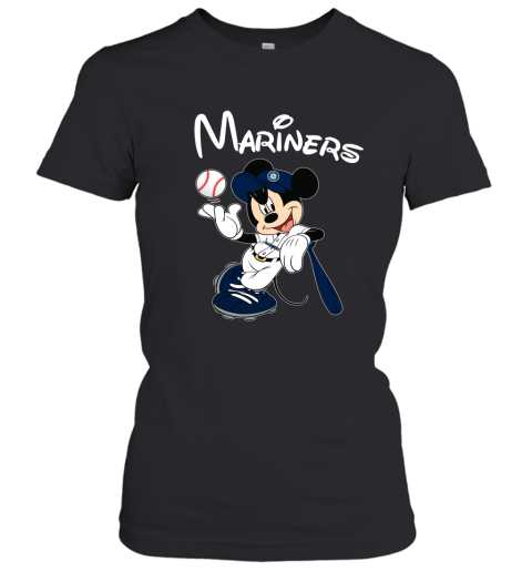 Baseball Mickey Team Seattle Mariners Women's T-Shirt