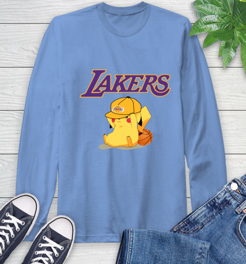 NBA Pikachu Basketball Sports Los Angeles Lakers Long Sleeve T-Shirt 11