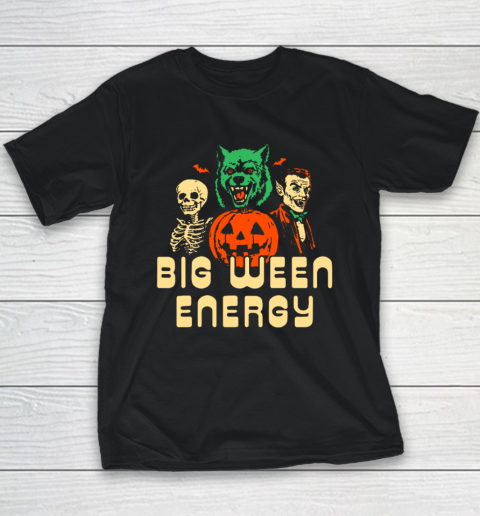 Funny Halloween Big Ween Energy Youth T-Shirt