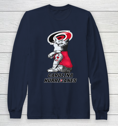 NHL My Cat Loves Carolina Hurricanes Hockey Long Sleeve T-Shirt 2