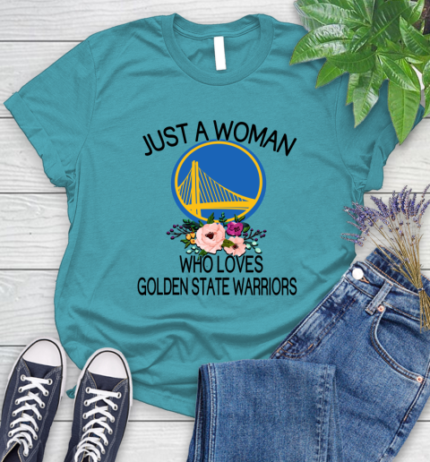 NBA Just A Woman Who Loves Golden State Warriors Basketball Sports Women's T-Shirt 11