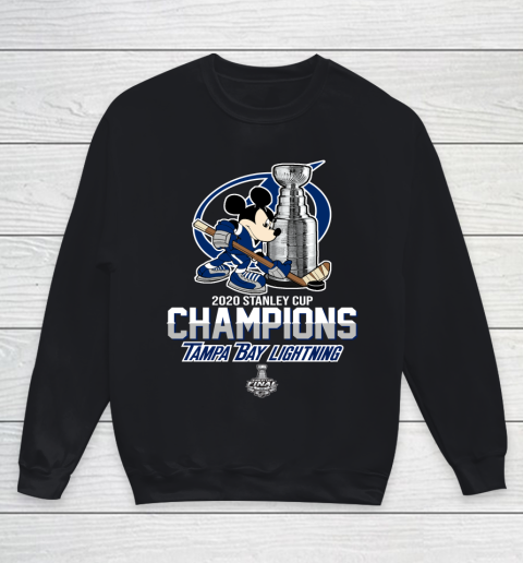 Tampa Bay Lightning Final 2020 Stanley Champions Mickey Mouse Youth Sweatshirt