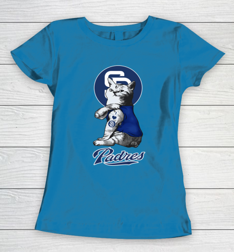 MLB Baseball My Cat Loves San Diego Padres Women's T-Shirt 6