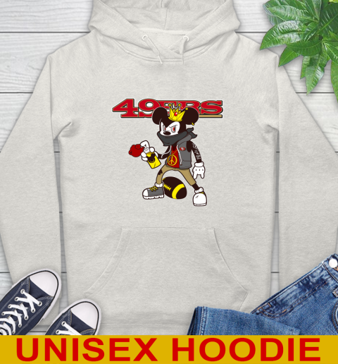 San Francisco 49ers NFL Football Mickey Peace Sign Sports Hoodie 12