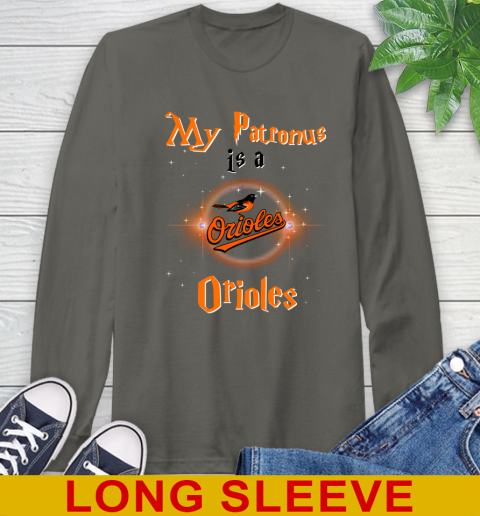 MLB Baseball Harry Potter My Patronus Is A Baltimore Orioles Long Sleeve T-Shirt 10