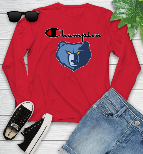 NBA Basketball Memphis Grizzlies Champion Shirt Youth Long Sleeve 10 NBA Basketball Memphis Grizzlies Champion Shirt Youth Long Sleeve - Image 10