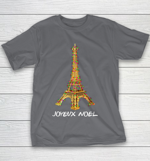 Joyeux Noel French Merry Christmas Eiffel Tower Youth T-Shirt 5