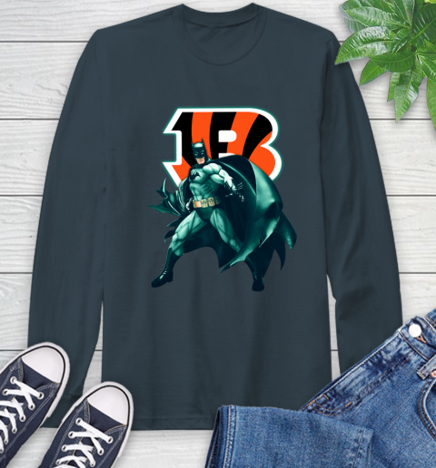 NFL Batman Football Sports Cincinnati Bengals Long Sleeve T-Shirt 8
