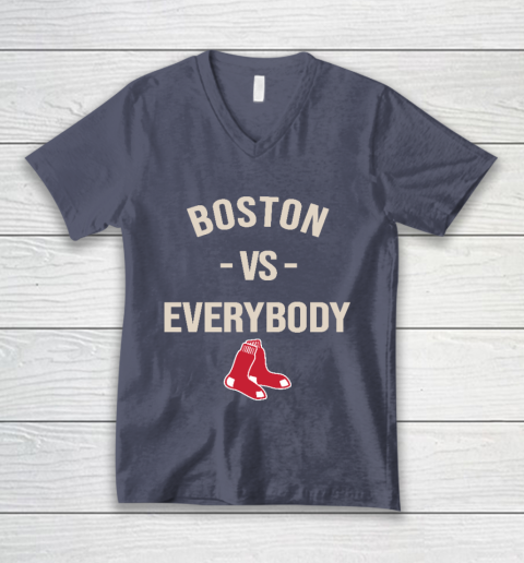 Boston Red Sox Vs Everybody V-Neck T-Shirt 7