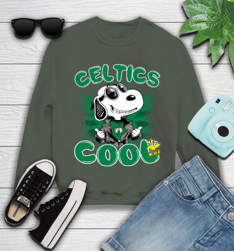 NBA Basketball Boston Celtics Cool Snoopy Shirt Youth Sweatshirt 7