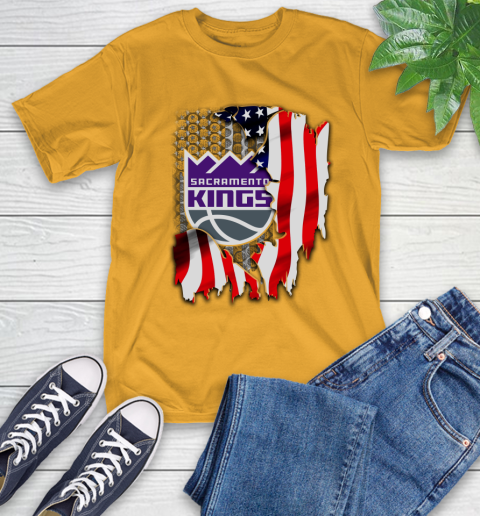 Sacramento Kings NBA Basketball American Flag T-Shirt 2