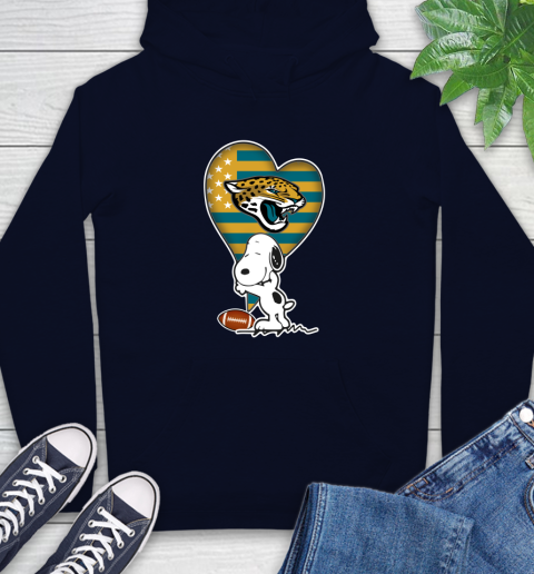 Jacksonville Jaguars NFL Football The Peanuts Movie Adorable Snoopy Hoodie 4
