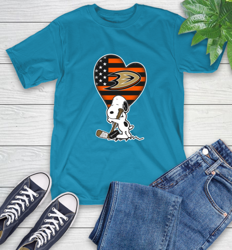Anaheim Ducks NHL Hockey The Peanuts Movie Adorable Snoopy T-Shirt 8