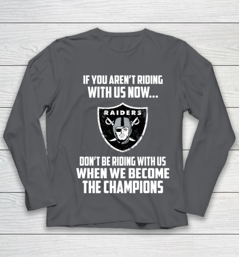 NFL Oakland Raiders Football We Become The Champions Youth Long Sleeve 6