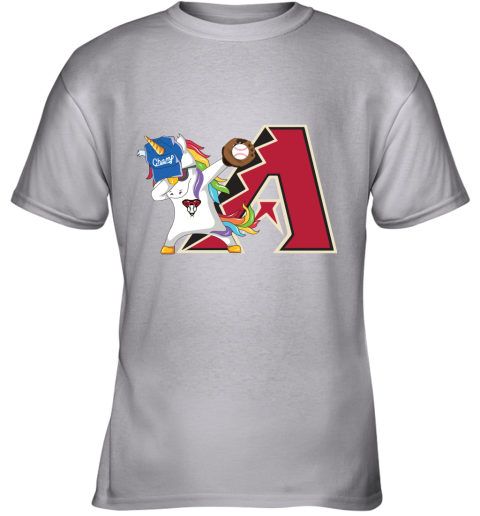 Hip Hop Dabbing Unicorn Flippin Love Arizona Diamondbacks Youth T-Shirt