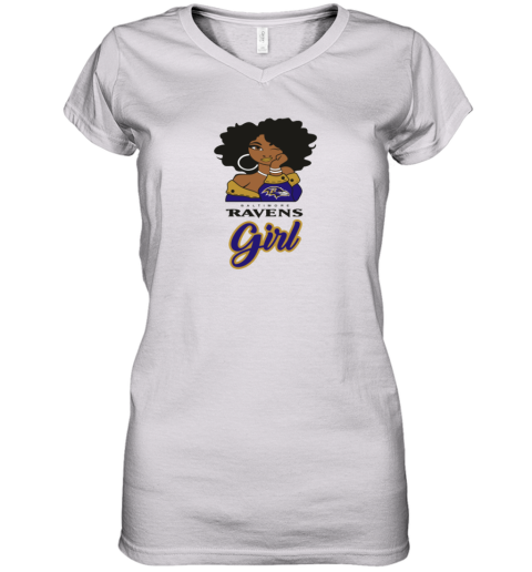 Baltimore Ravens Girl Women's V-Neck T-Shirt