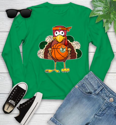 Milwaukee Bucks Turkey thanksgiving day Youth Long Sleeve 6