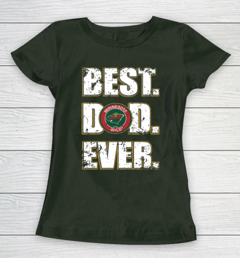 NHL Minnesota Wild Hockey Best Dad Ever Family Shirt Women's T-Shirt 4