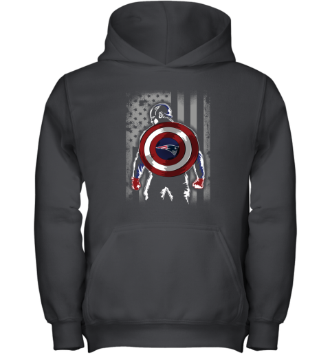 NFL New England Patriots Captain America Marvel Flag Football Sports 4KpISZ4WrxG youth hoodie 43 95 151514 front black