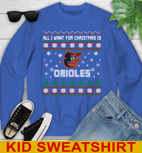 MLB All I Want For Christmas Is Baltimore Orioles Baseball Sports 114