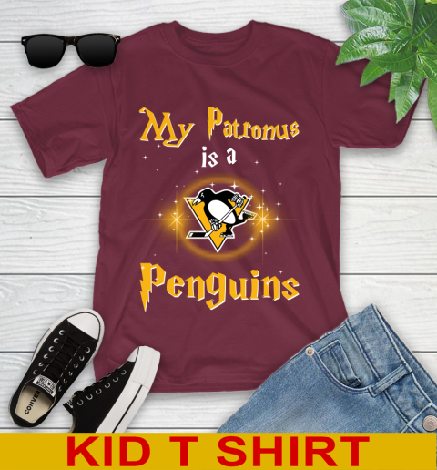 NHL Hockey Harry Potter My Patronus Is A Pittsburgh Penguins Youth T-Shirt 5