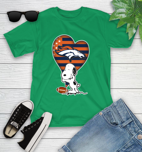 Denver Broncos NFL Football The Peanuts Movie Adorable Snoopy Youth T-Shirt 6