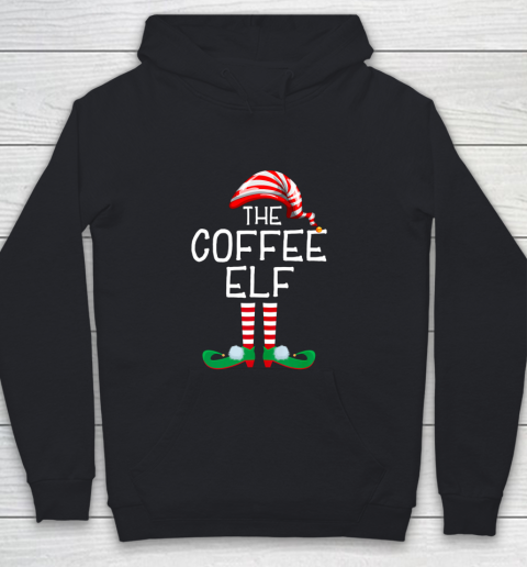 Coffee Elf Family Matching Group Christmas Gift Mom Dad Youth Hoodie