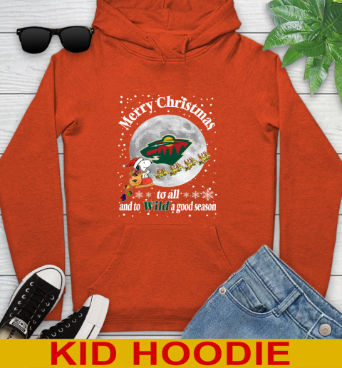 Minnesota Wild Merry Christmas To All And To Wild A Good Season NHL Hockey Sports Youth Hoodie 4