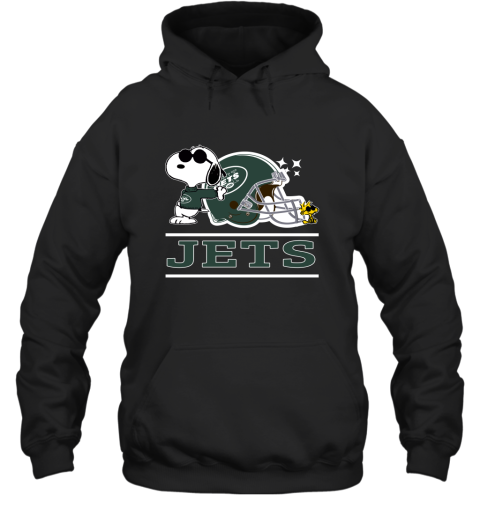 The New York Jets Joe Cool And Woodstock Snoopy Mashup Hoodie