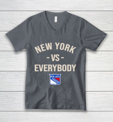 New York Rangers Vs Everybody V-Neck T-Shirt 4