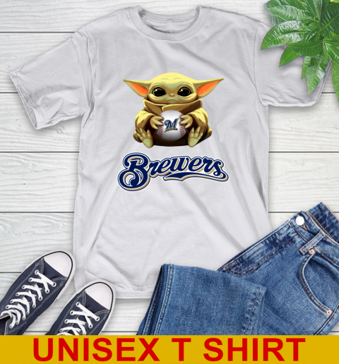 MLB Baseball Milwaukee Brewers Star Wars Baby Yoda Shirt 12