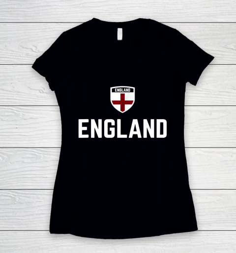 England Soccer Jersey 2020 2021 Euro Funny England Football Team Women's V-Neck T-Shirt