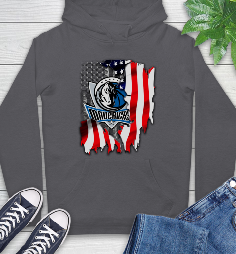 Dallas Mavericks NBA Basketball American Flag Hoodie 7