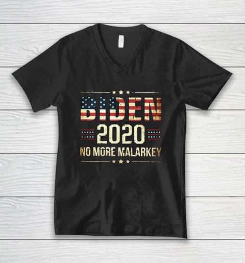 Joe Biden 2020 No More Malarkey V-Neck T-Shirt