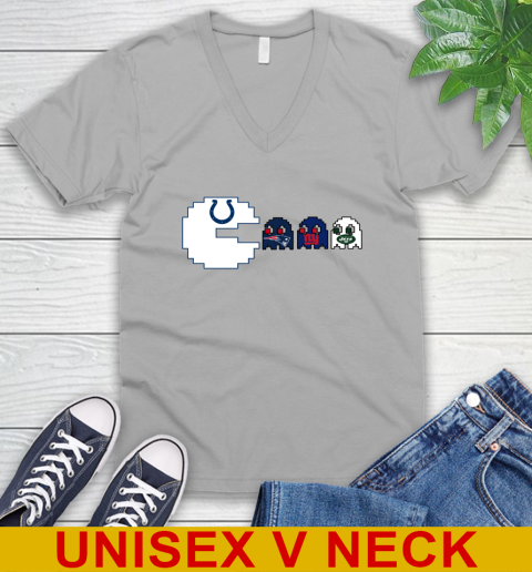 Indianapolis Colts NFL Football Pac Man Champion V-Neck T-Shirt 4