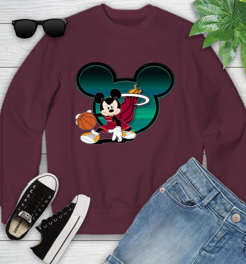 NBA Miami Heat Mickey Mouse Disney Basketball Youth Sweatshirt 5