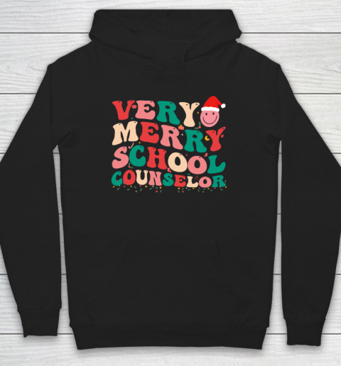 School Counselor Elf Christmas School Counselor Xmas Santa Hoodie