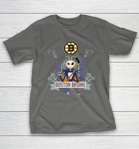 NHL Boston Bruins Hockey Jack Skellington Halloween T-Shirt 8