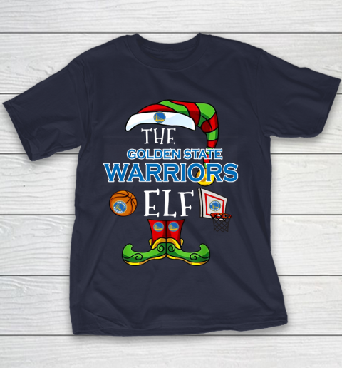 Golden State Warriors Christmas ELF Funny NBA Youth T Shirt Tee For Sports