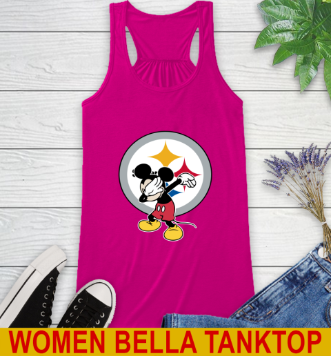 Pittsburgh Steelers NFL Football Dabbing Mickey Disney Sports Racerback Tank 8