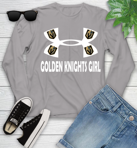 NHL Vegas Golden Knights Girl Under Armour Hockey Sports Youth Long Sleeve 5