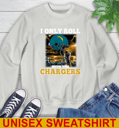 Los Angeles Chargers NFL Football I Only Roll With My Team Sports Sweatshirt 5