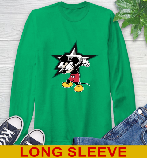Dallas Stars NHL Hockey Dabbing Mickey Disney Sports Long Sleeve T-Shirt 7