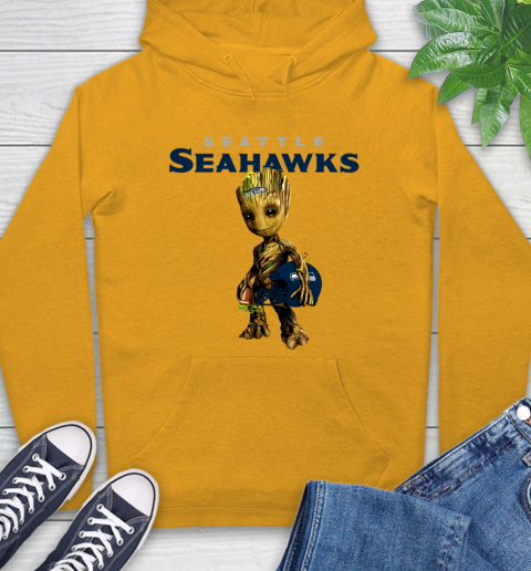 Seattle Seahawks NFL Football Groot Marvel Guardians Of The Galaxy Hoodie 3