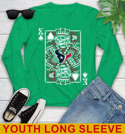 Houston Texans NFL Football The King Of Spades Death Cards Shirt Youth Long Sleeve 7
