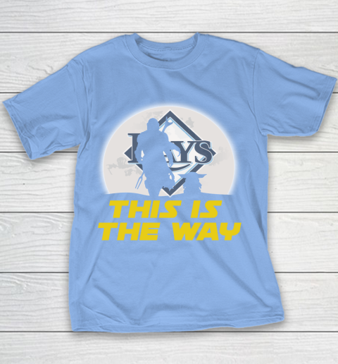 Tampa Bay Rays MLB Baseball Star Wars Yoda And Mandalorian This Is The Way Youth T-Shirt 8