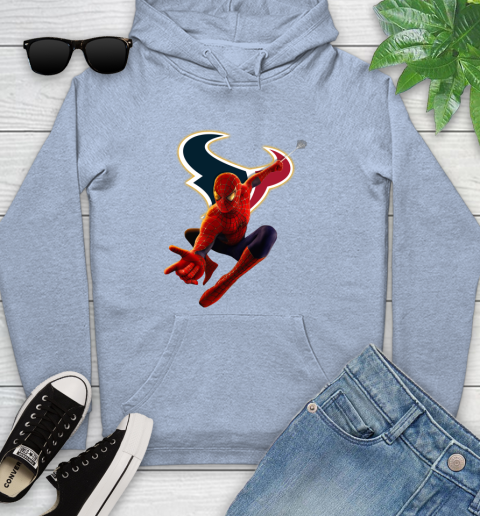 NFL Spider Man Avengers Endgame Football Houston Texans Youth Hoodie 10
