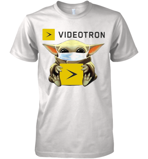 Star Wars Baby Yoda Hug Videotron Mask Covid 19 Premium Men's T-Shirt